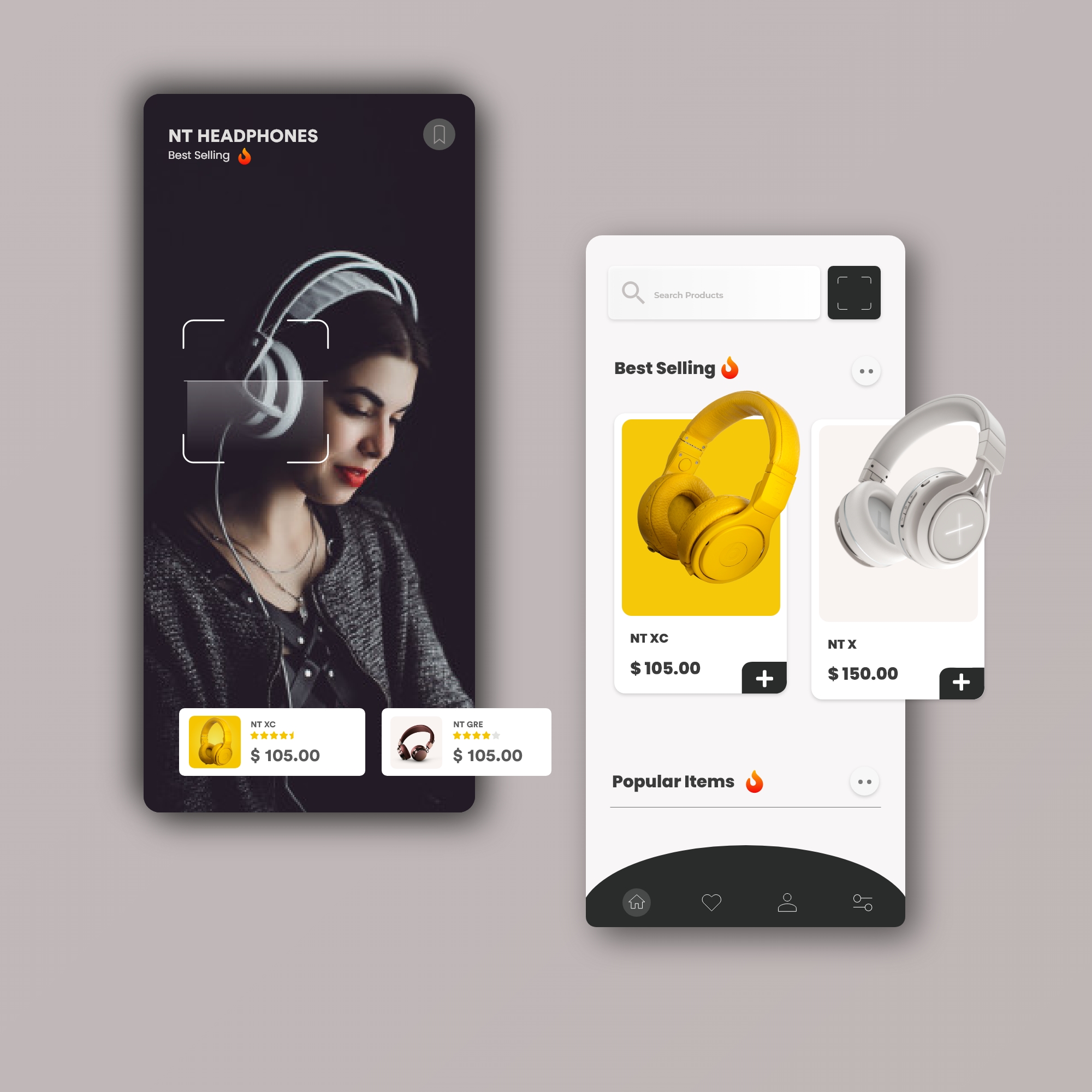 Headphone Mobile App UI UX FROM NILESH IT SOLUTION