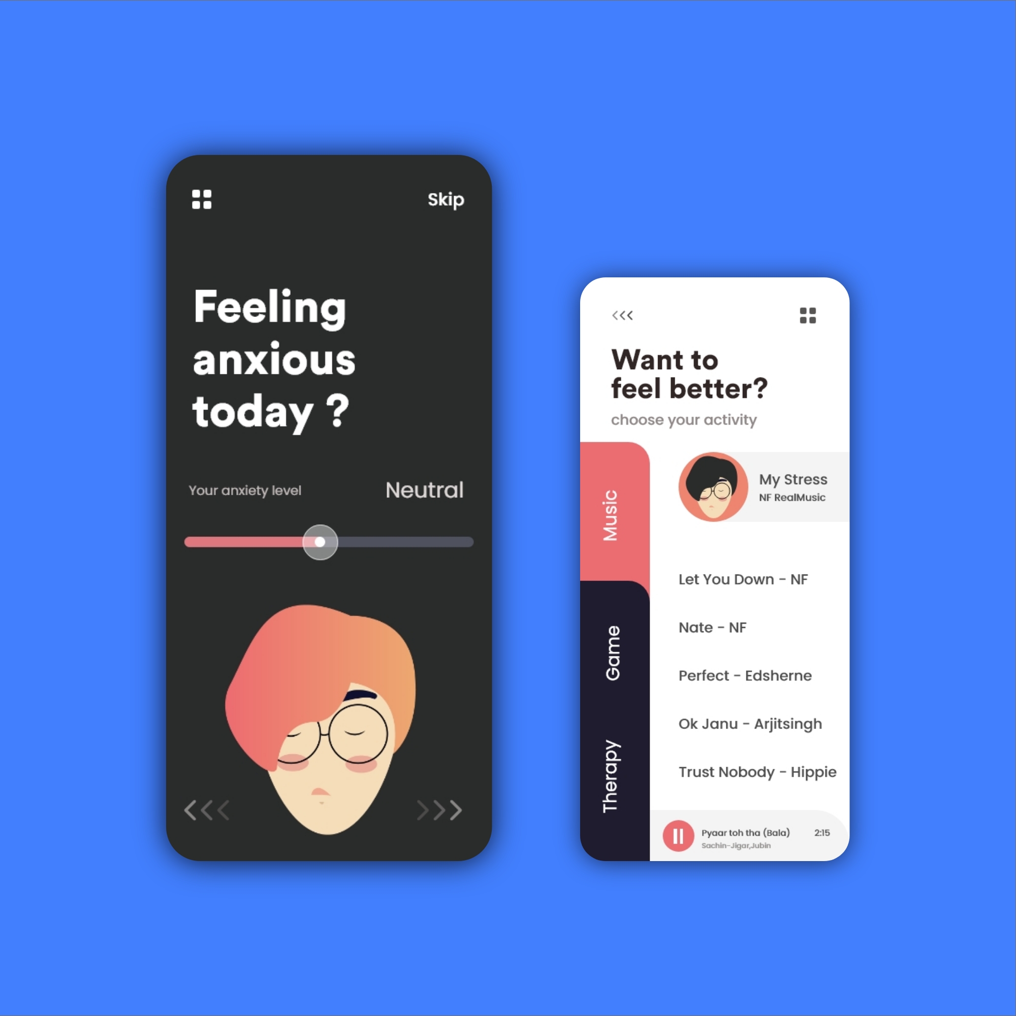 Anxiety Relief Mobile App UI UX FROM NILESH IT SOLUTION